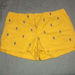 Ralph Lauren pony yellow chino shorts size 8